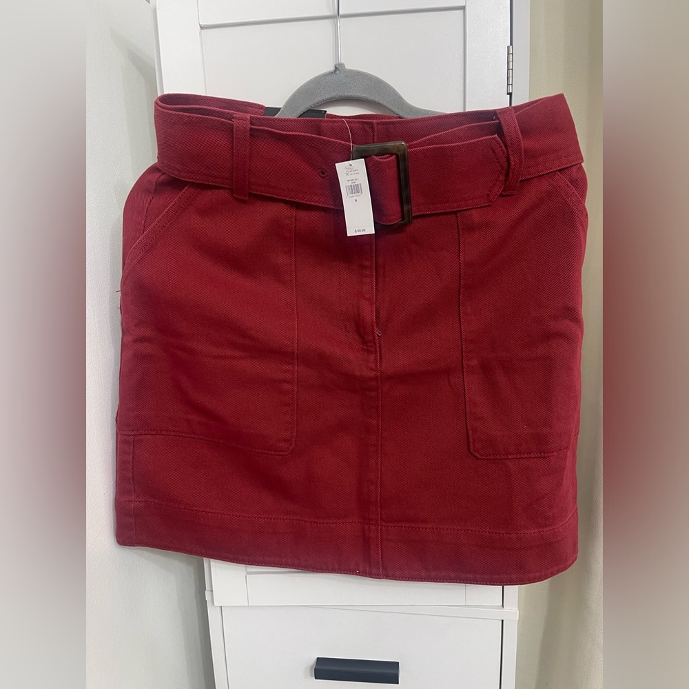 Banana Republic Red Belted Skirt, Size 6